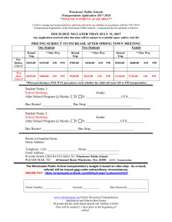 I wish to arrange bus transportation to and from school for my