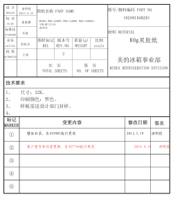 80g双胶纸 美的冰箱事业部