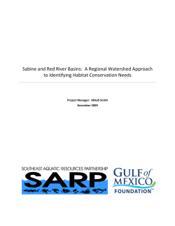 Sabine and Red River Basins: A Regional Watershed Approach to