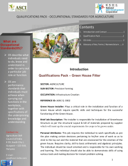 Qualifications Pack &ndash; Green House Fitter