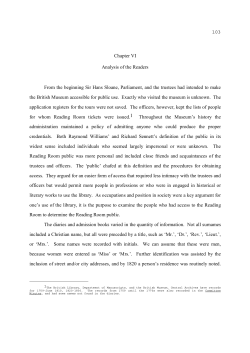 Analysis of the Readers