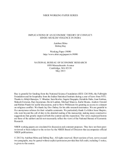 Implications of an Economic Theory of Conflict: Hindu