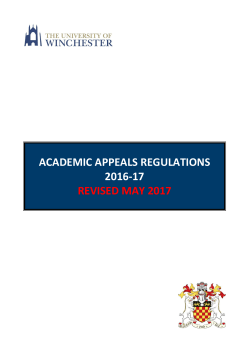 Academic Appeals Regulations