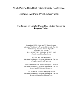 The Impact Of Cellular Phone Base Station Towers On Property