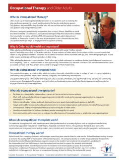 Factsheet - Canadian Association of Occupational Therapists