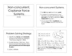 Non-concurrent, Coplanar Force Systems