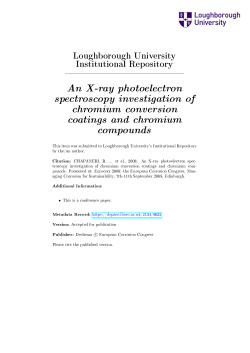 R Chapaneri - An X-ray photoelectron spectroscopy investigation of