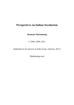 Perspectives on Indian Secularism