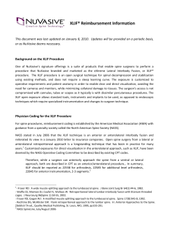 XLIF® Reimbursement Information