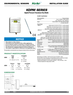 KDPM Installation Sheet