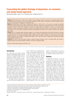 Forecasting the global shortage of physicians: an economic