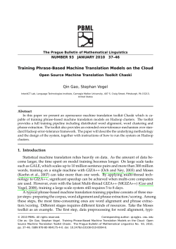 Training Phrase-Based Machine Translation Models on the Cloud