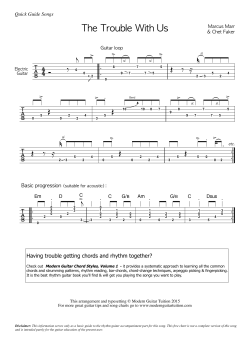 The Trouble With Us - Modern Guitar Tuition