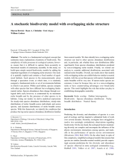 A stochastic biodiversity model with overlapping niche structure