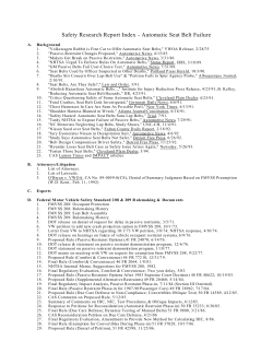 Automatic Seat Belt Failure