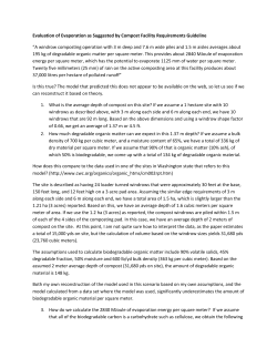 Evaluation of Evaporation as Suggested by Compost Facility