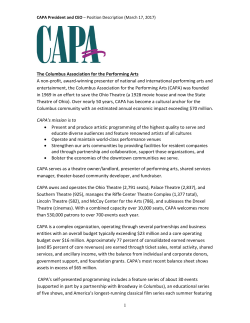 1 The Columbus Association for the Performing Arts A non