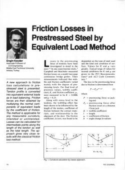 Friction Losses in Prestressed Steel by Equivalent Load Method