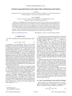 Stretched-exponential behavior and random walks on