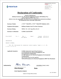 Declaration of Conformity