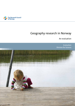 Geography research in Norway