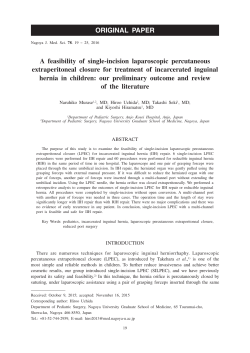 A feasibility of single-incision laparoscopic percutaneous