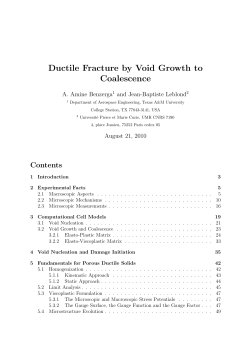 Ductile Fracture by Void Growth to Coalescence