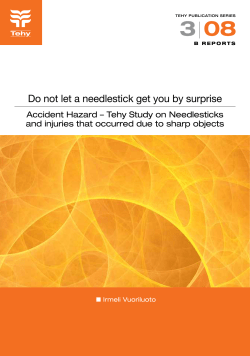 Do not let a needlestick get you by surprise