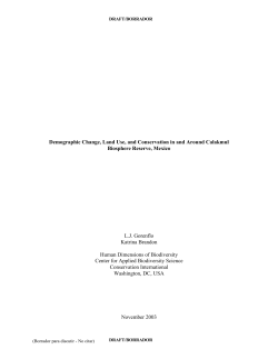 Demographic Change, Land Use, and Conservation in and Around