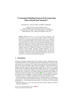 A Conceptual Modeling Framework for Expressing Observational