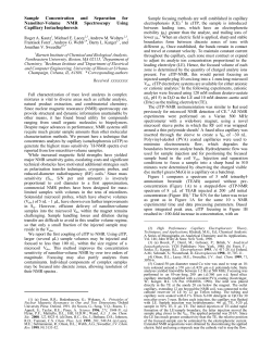 Sample Concentration and Separation for Nanoliter