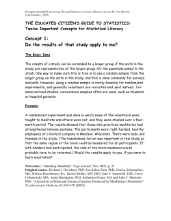 Statistical Literacy Concepts from Seeing Through Statistics
