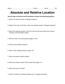 1-1 Absolute and Relative Location