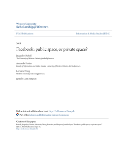 Facebook: public space, or private space?