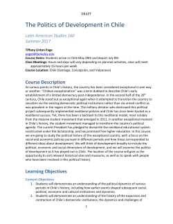 The Politics of Development in Chile