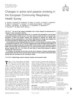 Changes in active and passive smoking in the European