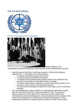 the un and israel - Informazione Corretta