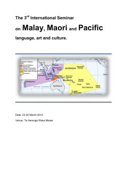 on Malay, Maori and Pacific