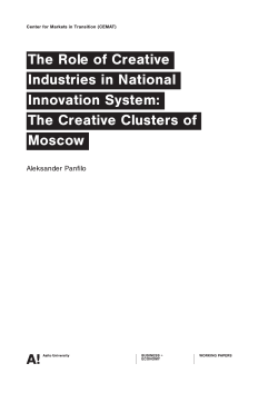 The Role of Creative Industries in National Innovation System: The