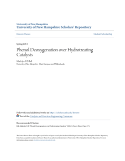 Phenol Deoxygenation over Hydrotreating Catalysts