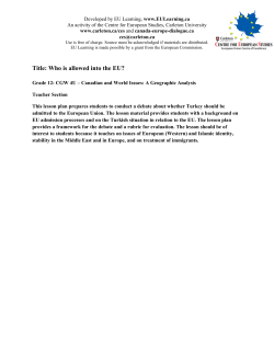 Title: Who is allowed into the EU?