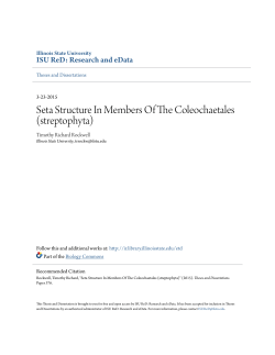 Seta Structure In Members Of The Coleochaetales