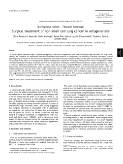 Surgical treatment of non-small cell lung cancer in octogenarians