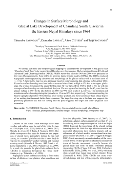 Changes in Surface Morphology and Glacial Lake Development of