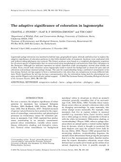 The adaptive significance of coloration in lagomorphs