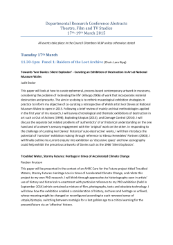 TFTS Departmental Conference Abstracts