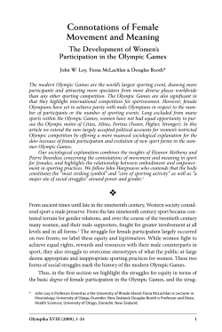 Connotations of Female Movement and Meaning: The