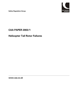 CAA PAPER 2003/1 - Helicopter Tail Rotor