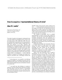 How to acquire a `representational theory of mind`