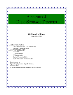 Appendix J &ndash; Disk Storage - Lyle School of Engineering